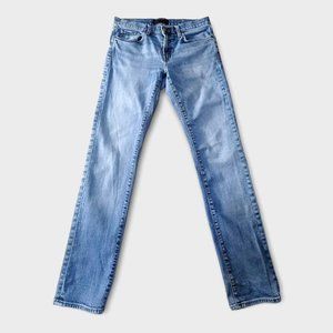 J Brand Blue 5-Pocket Zip-Fly Relaxed Slim Straight Designer Mens Jeans